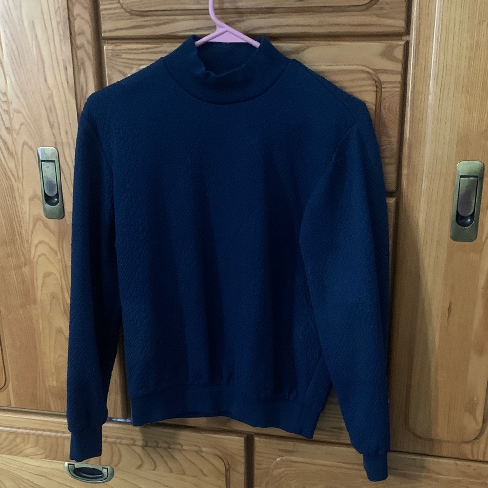 Alfred Dunner Navy Turtleneck Sweater